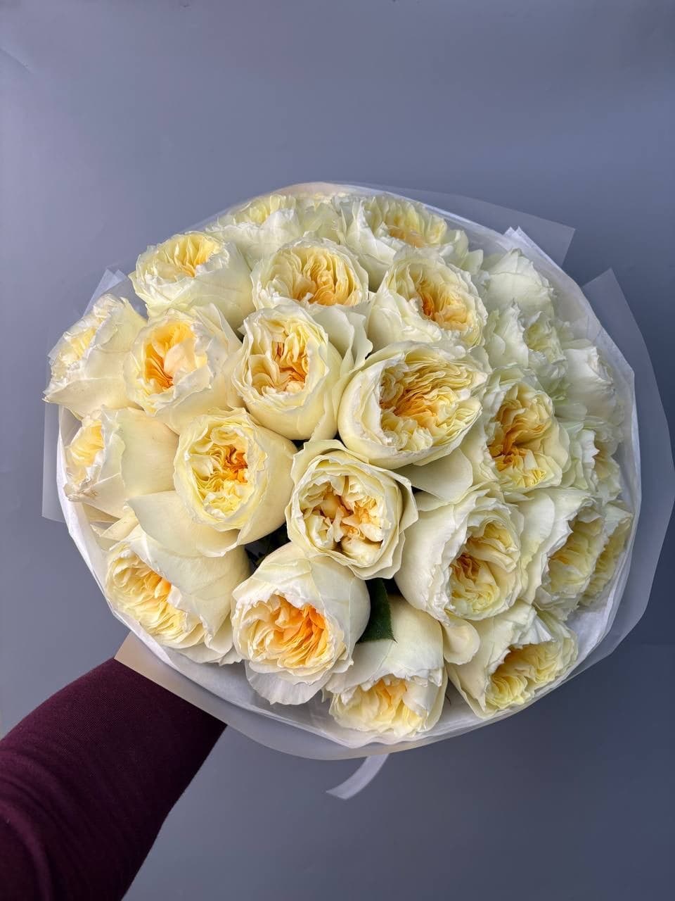 Antonina пионовидные розы в букете 25 шт 